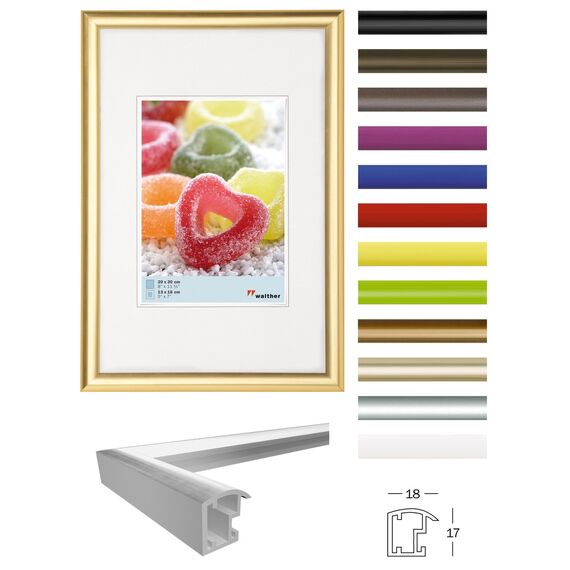 Walther KP050J Trendstyle Kunststoffrahmenahmen 40 x 50 cm, Bronze