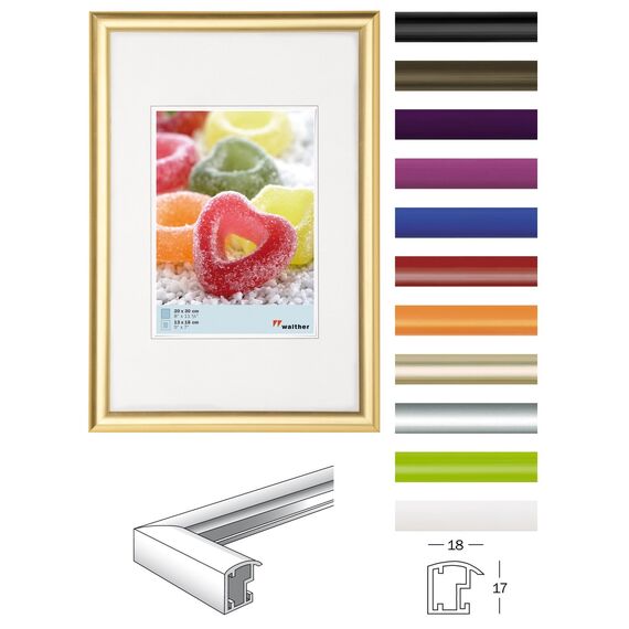 Walther KP015R Trendstyle Kunststoffrahmen 10 x 15 rot