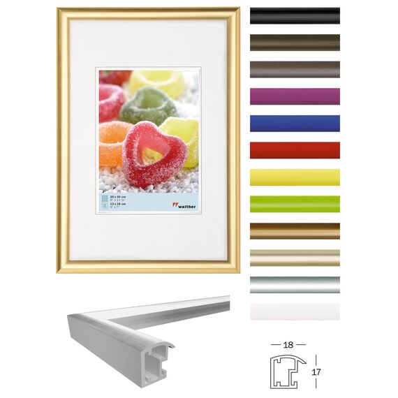 Walther KP090W Trendstyle Kunststoffrahmenahmen 60 x 90 cm, weiß