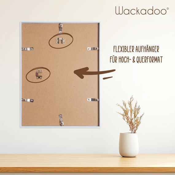 Wackadoo Bilderrahmen 30x40 Weiß 3er Set Fotowand Fotorahmen aus leichtem Kunststoff mit Glas Picture frame Poster