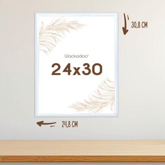 Wackadoo Bilderrahmen 24x30 Weiß 5er Bilderrahmen Set Fotowand Fotorahmen aus leichtem Kunststoff mit Glas Picture frame Poster