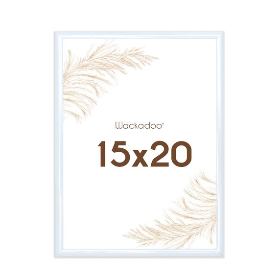 Wackadoo Bilderrahmen 15x20 Weiß Fotowand Fotorahmen aus leichtem Kunststoff mit Glas Picture frame Poster