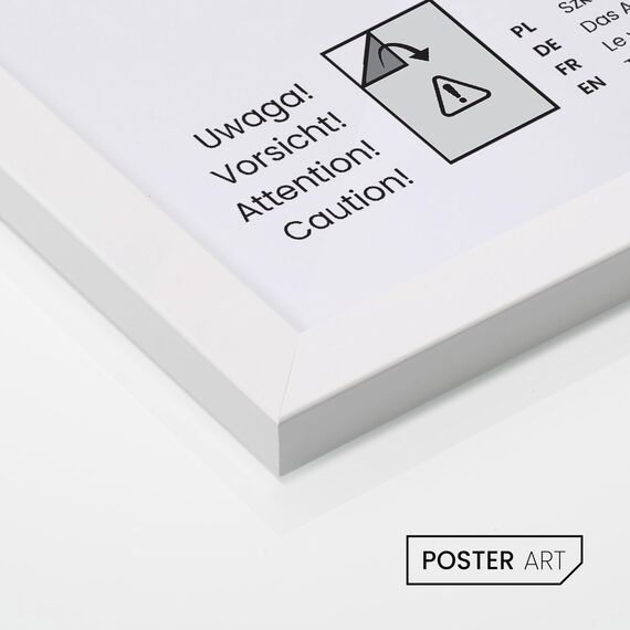 POSTER ART California Bilderrahmen zum Aufhängen aus MDF und Acrylglas - Wand Bilderrahmen Moderner Fotorahmen - Weiß 18x24 cm