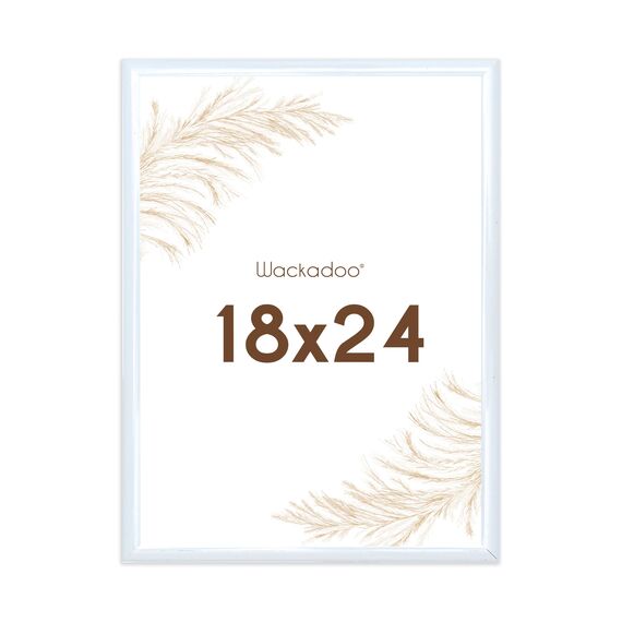 Wackadoo Bilderrahmen 18x24 Weiß Fotowand Fotorahmen aus leichtem Kunststoff mit Glas Picture frame Poster