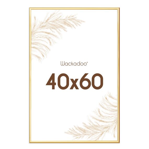 Wackadoo Bilderrahmen 40x60 Gold Fotowand Fotorahmen aus leichtem Kunststoff mit Glas Picture frame Poster