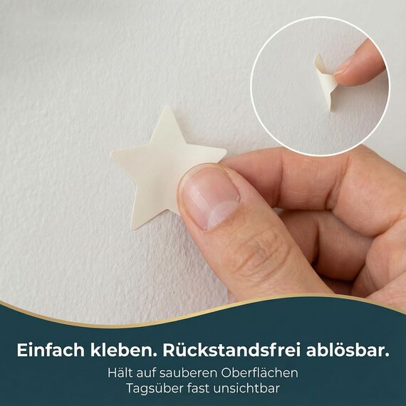 Homery Leuchtsterne Kinderzimmer [100 Stück] Leuchtsterne selbstklebend für Wand und Decke, leuchtende Sterne für Kinderzimmer, Sternenhimmel Aufkleber, Leuchtsticker, fluoreszierende Sterne