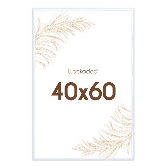 Wackadoo Bilderrahmen 40x60 Weiß Fotowand Fotorahmen aus leichtem Kunststoff mit Glas Picture frame Poster