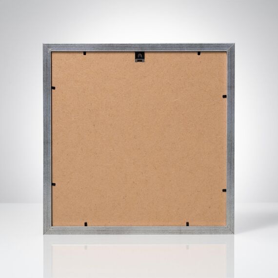 POSTER ART California Bilderrahmen zum Aufhängen aus MDF und Acrylglas - Wand Bilderrahmen Moderner Fotorahmen - Silber gealtert 30x30 cm