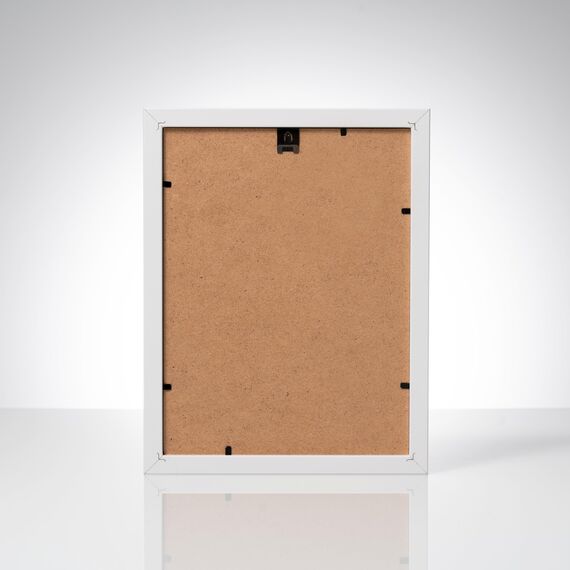 POSTER ART California Bilderrahmen zum Aufhängen aus MDF und Acrylglas - Wand Bilderrahmen Moderner Fotorahmen - Weiß 18x24 cm