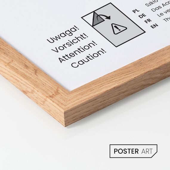 POSTER ART Wotan Eiche, 18x24 cm, California Bilderrahmen zum Aufhängen aus MDF und Acrylglas - Wand Bilderrahmen Moderner Fotorahmen