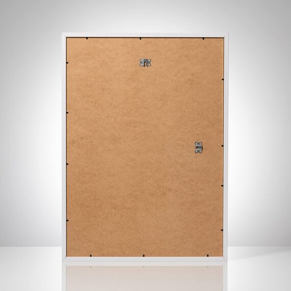 POSTER ART Bilderrahmen 50x70 cm - Bilderrahmen zum Aufhängen aus MDF und Acrylglas - California Wand Rahmen Moderner Fotorahmen - Weiß