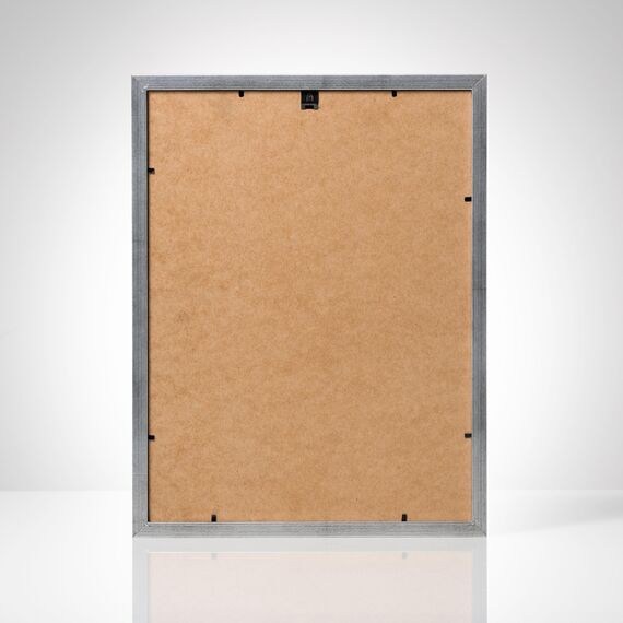 POSTER ART California Bilderrahmen zum Aufhängen aus MDF und Acrylglas - Wand Bilderrahmen Moderner Fotorahmen - Silber gealtert 30x40 cm