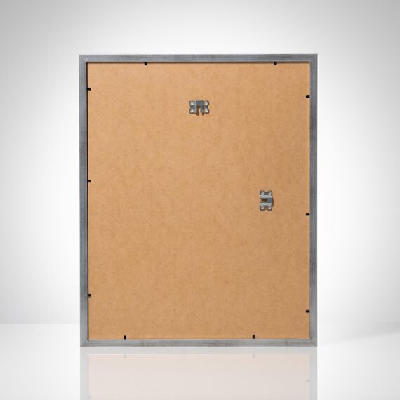 POSTER ART California Bilderrahmen zum Aufhängen aus MDF und Acrylglas - Wand Bilderrahmen Moderner Fotorahmen - Silber gealtert 40x50 cm