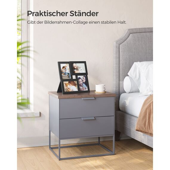 SONGMICS Bilderrahmen-Collage, 4 Fotorahmen für 10 x 15 cm Bilder, Fotocollage, Wandcollage, Multi-Rahmen, Wanddeko, tintenschwarz RPF25BK