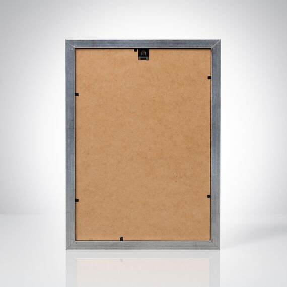 POSTER ART California Bilderrahmen zum Aufhängen aus MDF und Acrylglas - Wand Bilderrahmen Moderner Fotorahmen - Silber gealtert 21x29,7 cm