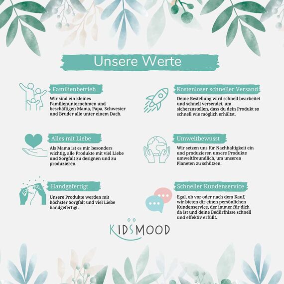 Kidsmood - Personalisierte Messlatte Kinder aus Aluverbund – Hochwertige Messleiste & Wand-Deko für Kinderzimmer mit zauberhaftem Boho Tiere – Tolles Taufgeschenk für Mädchen & Jungen - (65-140cm)