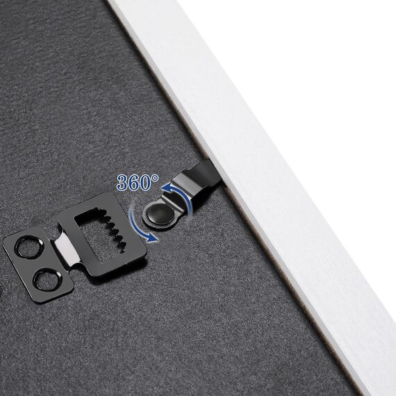 SONGMICS Bilderrahmen 10er Set, für 2 Fotos in 20 x 25 cm, 4 Fotos in 13 x 18 cm, 4 Fotos in 10 x 15 cm, Kunststoffscheibe, MDF, wolkenweiß RPF310W