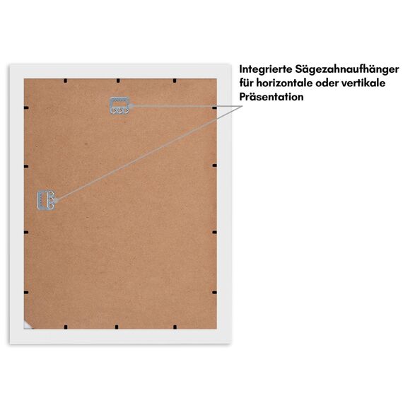 Americanflat Bilderrahmen Collage 10x15 cm Weiß - Bilderrahmen 28x36 cm mit Passepartout für Fünf 10x15 cm Fotos - Fotorahmen für Mehrere Bilder der Familie - Verbundholz mit Bruchsicherem Glas