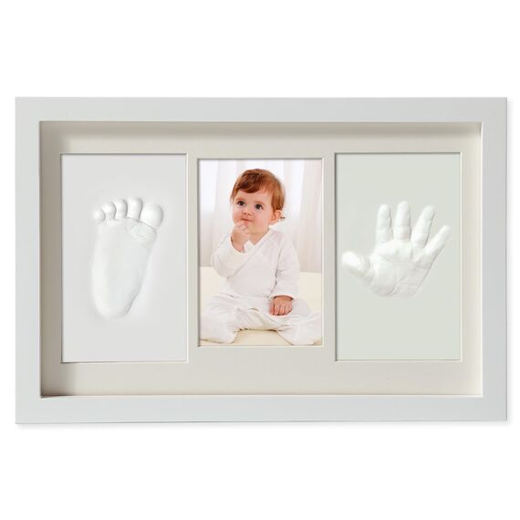 Yiukou Baby-Handabdruck und Fußabdruck Kit - Andenken Foto Gerahmte Bilder für Neugeborene - Personalisiertes Meilenstein Geschenk - Erinnerungs-Bilderrahmen für Wunschliste
