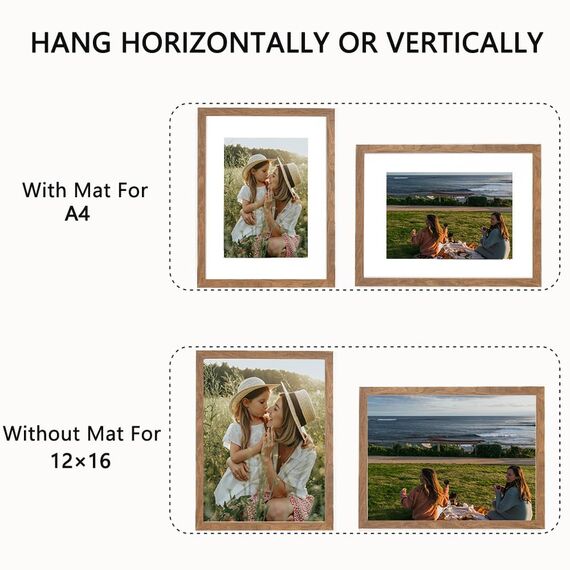 Scholartree Bilderrahmen 30x40 | Holzfarbe |Plexiglas | Posterrahmen | Fotorahmen | 3er Set