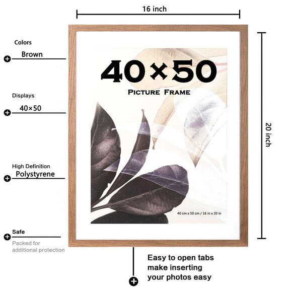 Scholar Tree 40x50 Bilderrahmen Braun mit Halterungen 40x50cm Rahmen Wandmontierbar