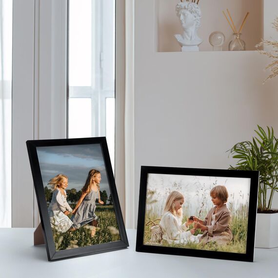 EYMPEU Bilderrahmen 13x18 CM 18er-Set, für Wand und Tisch, geeignet für den Einsatz in Büros und Wohnungen, Schwarz