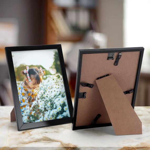 EYMPEU Bilderrahmen 13x18 CM 18er-Set, für Wand und Tisch, geeignet für den Einsatz in Büros und Wohnungen, Schwarz