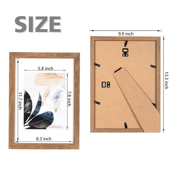 Bilderrahmen A4 | Holzfarbe | Plexiglas | Posterrahmen | Fotorahmen | 3er Set |bilderrahmen 21x30|