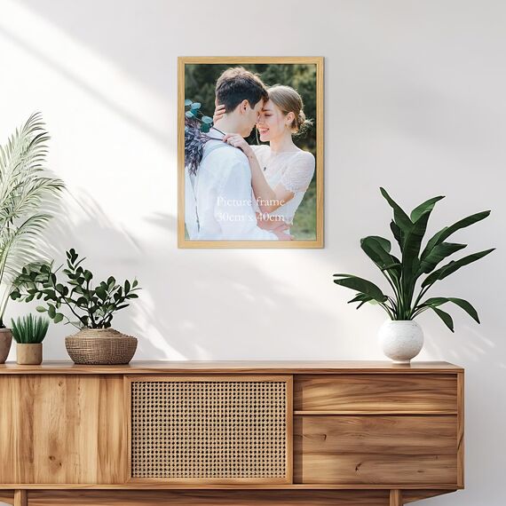 Vasemouh 15er-Set Bilderrahmen 30x40cm aus MDF – Naturholzfarbe für Wandmontage im Zuhause und Büro – Ideal für kreative Fotowände und Kunstwerke