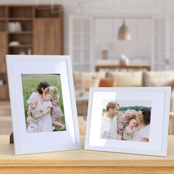 Vasemouh Weißer Bilderrahmen 15er-Set, für 15x20 Bilder mit Passepartout oder für Bilder A4(21 x 29,7 cm) ohne Passepartout, Wand- und Tischaufstellung