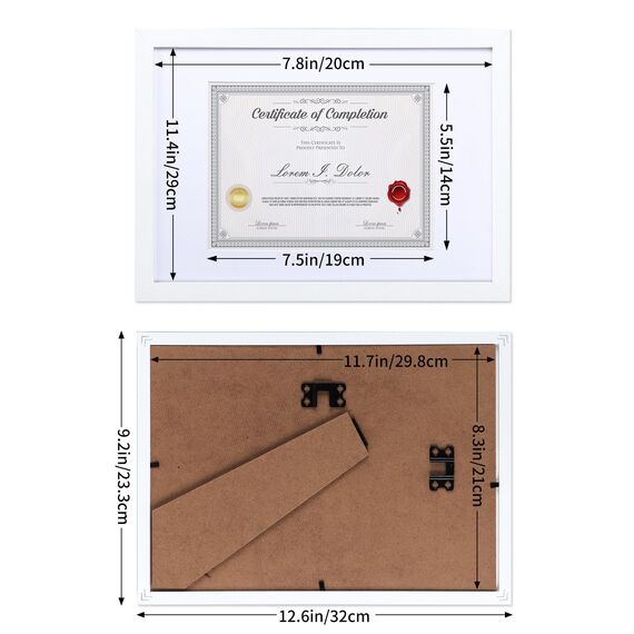 Vasemouh Weißer Bilderrahmen 15er-Set, für 15x20 Bilder mit Passepartout oder für Bilder A4(21 x 29,7 cm) ohne Passepartout, Wand- und Tischaufstellung