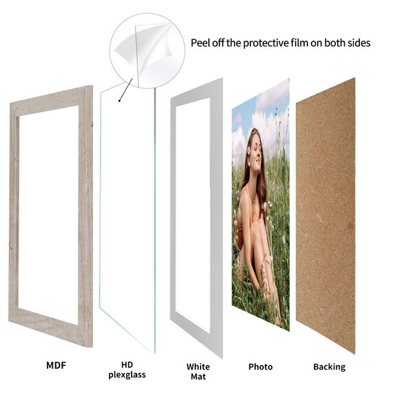 Vasemouh Beige Bilderrahmen 15er-Set, für 13x18 Bilder mit Passepartout oder für Bilder 15x20 ohne Passepartout, Wand- und Tischaufstellung