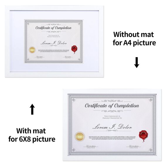 Vasemouh Weißer Bilderrahmen 15er-Set, für 15x20 Bilder mit Passepartout oder für Bilder A4(21 x 29,7 cm) ohne Passepartout, Wand- und Tischaufstellung