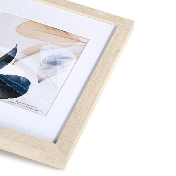Scholartree Bilderrahmen A4 | Eiche Holz |rahmen mit Acrylglas |Posterrahmen | Fotorahmen | 3er Set