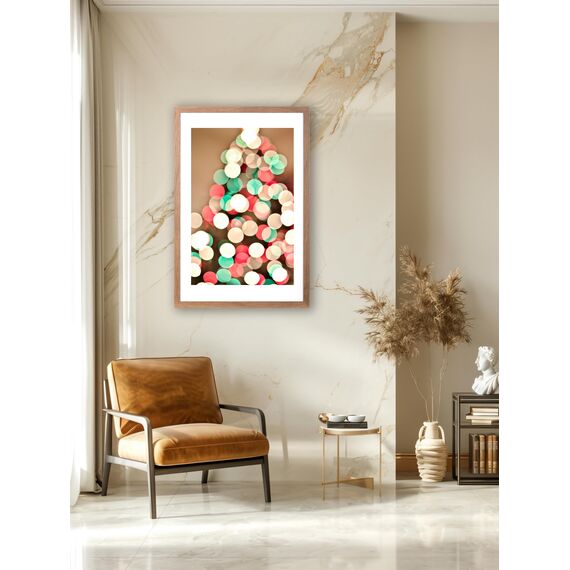 Scholar Tree 60x40cm Bilderrahmen braun mit Passepartout für 30x50cm, 40x60 Rahmen zur Wandmontage