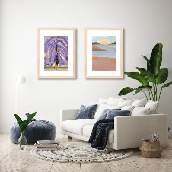 Scholartree Bilderrahmen 30x40 | Eiche Holz | Echtholz | rahmen mit Acrylglas| Posterrahmen | Fotorahmen | 2er Set