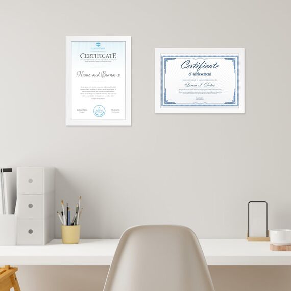 Giftgarden 12 Stück Weiße Bilderrahmen A4 Set - Rahmen din A4 für 21x29,7 cm Fotos und Bilder, Fotorahmen Collage für Kinderzeichnungen Kunstwerke Zertifikate Dokumente