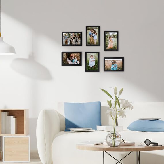 Hoikwo 18 Stück Bilderrahmen 10x15 cm, Schwarz Fotorahmen Collage Set für Wohnzimmer Schlafzimmer Kinderzimmer Büro Treppenhaus Flur, Wand- oder Tischaufsteller