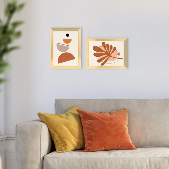 EYMPEU Bilderrahmen 13x18 cm 18er-Set, für Wand und Tisch, geeignet für den Einsatz in Büros und Wohnungen, Gold