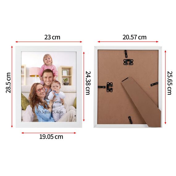Giftgarden 12 Stück Bilderrahmen Set 20x25 cm für 25x20 Fotos und Bilder, Moderne Weiß Fotorahmen Collage, Wand- oder Tischaufsteller - Geschenk Freund
