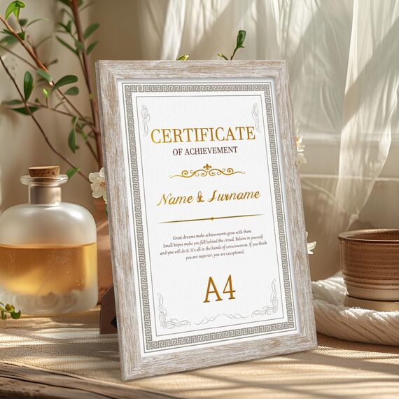 Giftgarden 12 Stück Bilderrahmen A4 Set - Rahmen din A4 für 21x29,7 cm Fotos und Bilder, Beige Holzmaserung Fotorahmen Collage für Kinderzeichnungen Kunstwerke Zertifikate Dokumente