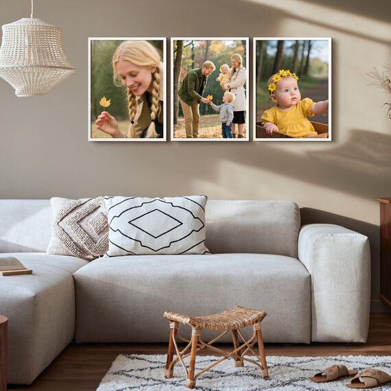 Giftgarden 7er-Set Weiß Bilderrahmen 30x40 cm - Klassisches Weiß Fotorahmen - Nur für Wandmontage, für Wohnzimmer, Flur oder Büro