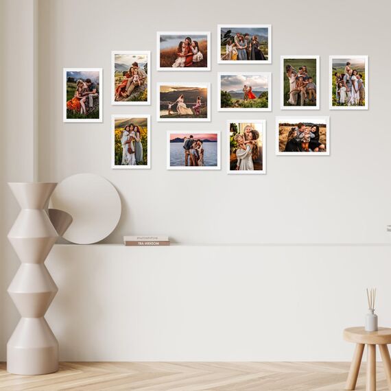 Giftgarden 12 Stück Weiße Bilderrahmen A4 Set - Rahmen din A4 für 21x29,7 cm Fotos und Bilder, Fotorahmen Collage für Kinderzeichnungen Kunstwerke Zertifikate Dokumente