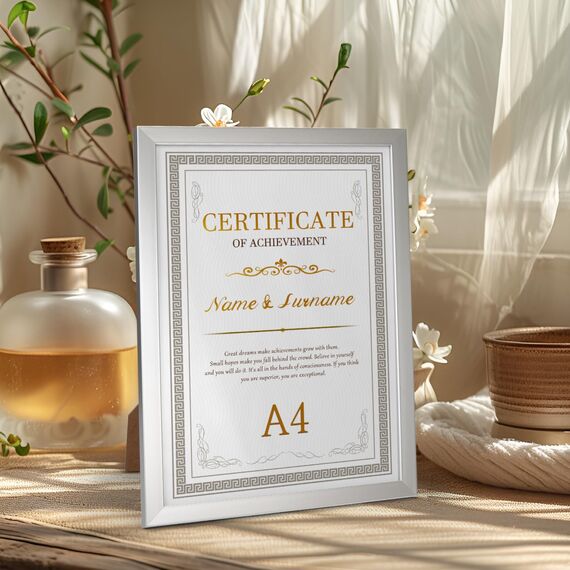 Giftgarden 12 Stück Bilderrahmen DIN A4 Set für 21x29,7 CM Fotos und Bilder, Fotorahmen Collage Silber für Kunstwerke Zertifikate Dokumente - Wand- oder Tischaufsteller