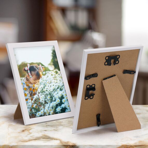 EYMPEU Bilderrahmen 13x18 CM 18er-Set, für Wand und Tisch, geeignet für den Einsatz in Büros und Wohnungen, Weiß
