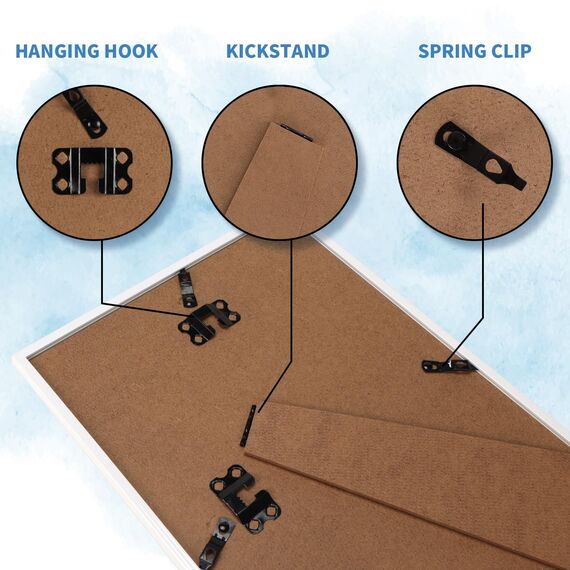 Hoikwo 18 Stück Bilderrahmen A4 Set, Weiß Rahmen din A4 für 21x29,7 cm Foto Bilder Kinderzeichnungen Kunstwerke Zertifikate Dokumente, Fotorahmen für Wohnzimmer Schlafzimmer Büro Treppenhaus Flur