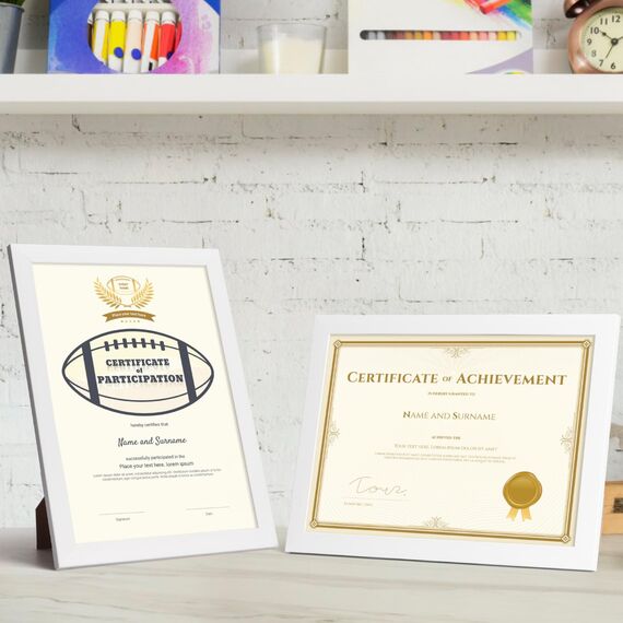 Giftgarden 12 Stück Weiße Bilderrahmen A4 Set - Rahmen din A4 für 21x29,7 cm Fotos und Bilder, Fotorahmen Collage für Kinderzeichnungen Kunstwerke Zertifikate Dokumente