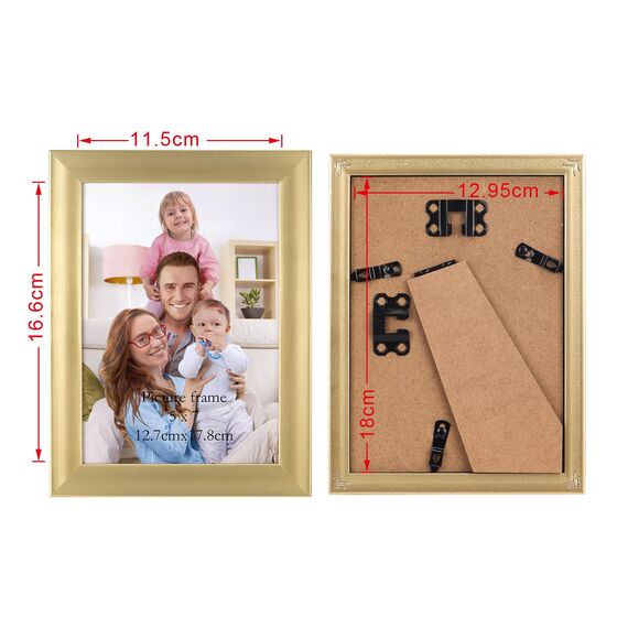 Giftgarden 12 Stück Bilderrahmen 13x18 cm Gold für 18x13 Fotos und Bilder, Fotorahmen Collage Set mit Plexiglas, Wand- oder Tischaufsteller