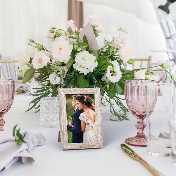 Giftgarden 12 Stück Bilderrahmen Set 10x15 cm - Moderne Beige Holzmaserung Fotorahmen Collage für 15x10 cm Fotos und Bilder, Wand- oder Tischaufsteller