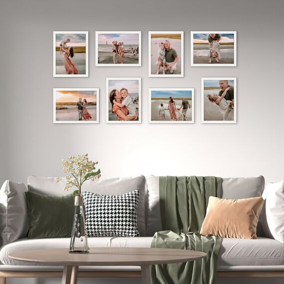 Hoikwo 18 Stück Bilderrahmen 15x20 cm, Weiß Fotorahmen Collage Set für Wohnzimmer Schlafzimmer Kinderzimmer Büro Treppenhaus Flur, Wand- oder Tischaufsteller
